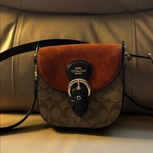 Coach Black and Brown Crossbody Bag